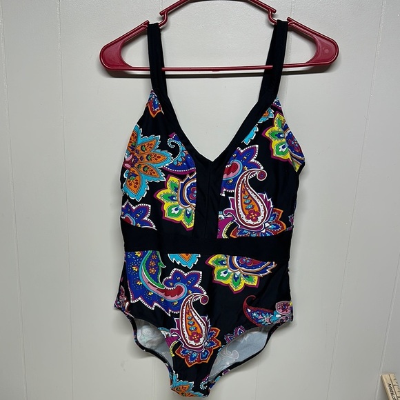 NWT Mazu Swim Colorful Paisley Women's One Piece Swimsuit - Picture 1 of 11